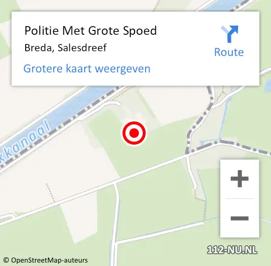 Locatie op kaart van de 112 melding: Politie Met Grote Spoed Naar Breda, Salesdreef op 29 augustus 2023 21:50
