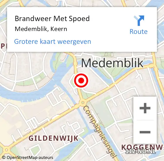 Locatie op kaart van de 112 melding: Brandweer Met Spoed Naar Medemblik, Keern op 30 augustus 2023 11:01