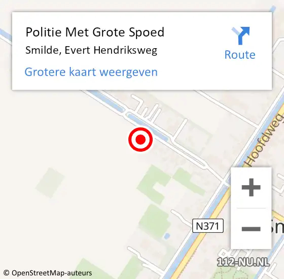 Locatie op kaart van de 112 melding: Politie Met Grote Spoed Naar Smilde, Evert Hendriksweg op 30 augustus 2023 12:08