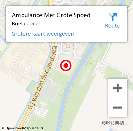 Locatie op kaart van de 112 melding: Ambulance Met Grote Spoed Naar Brielle, Deel op 30 augustus 2023 14:34