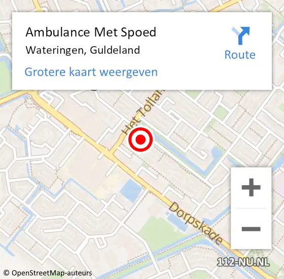 Locatie op kaart van de 112 melding: Ambulance Met Spoed Naar Wateringen, Guldeland op 30 augustus 2023 15:00