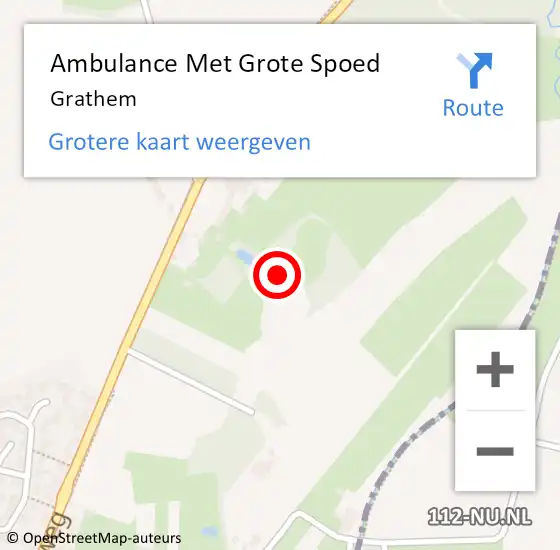 Locatie op kaart van de 112 melding: Ambulance Met Grote Spoed Naar Grathem op 30 augustus 2023 16:19