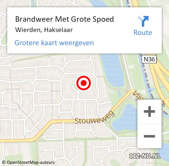 Locatie op kaart van de 112 melding: Brandweer Met Grote Spoed Naar Wierden, Hakselaar op 30 augustus 2023 17:33