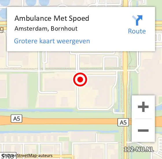 Locatie op kaart van de 112 melding: Ambulance Met Spoed Naar Amsterdam, Bornhout op 31 augustus 2023 03:02