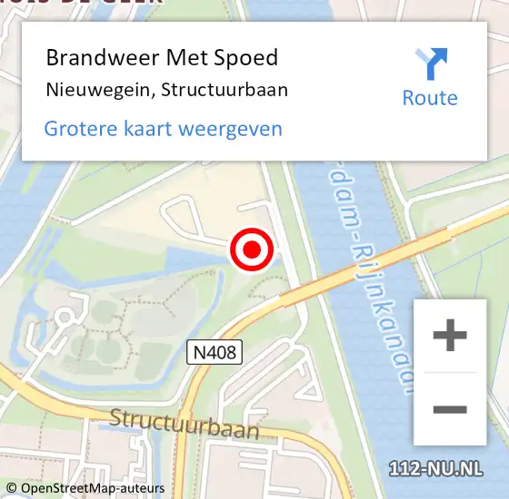 Locatie op kaart van de 112 melding: Brandweer Met Spoed Naar Nieuwegein, Structuurbaan op 31 augustus 2023 07:27