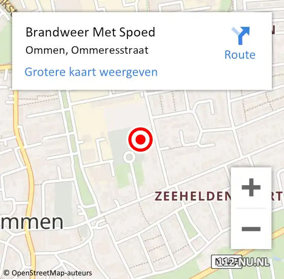 Locatie op kaart van de 112 melding: Brandweer Met Spoed Naar Ommen, Ommeresstraat op 31 augustus 2023 14:10