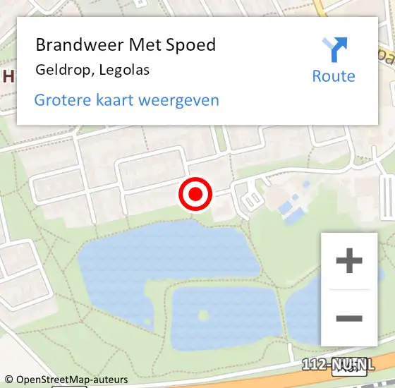 Locatie op kaart van de 112 melding: Brandweer Met Spoed Naar Geldrop, Legolas op 31 augustus 2023 15:01