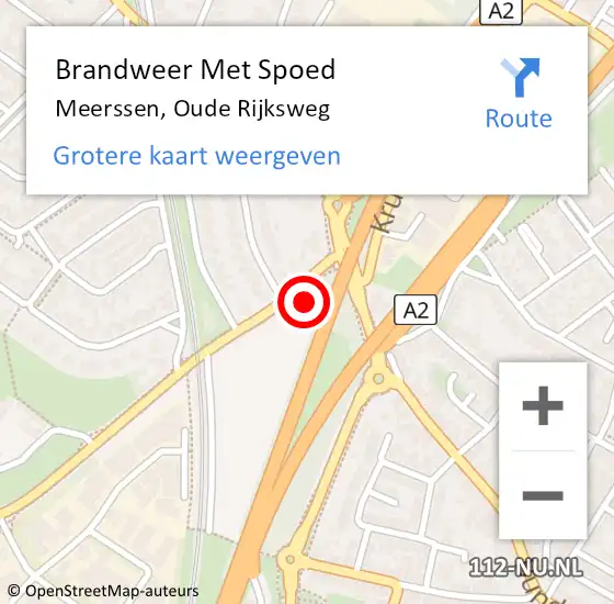 Locatie op kaart van de 112 melding: Brandweer Met Spoed Naar Meerssen, Oude Rijksweg op 31 augustus 2023 16:58