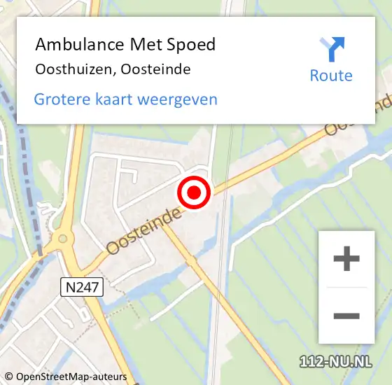 Locatie op kaart van de 112 melding: Ambulance Met Spoed Naar Oosthuizen, Oosteinde op 31 augustus 2023 18:26