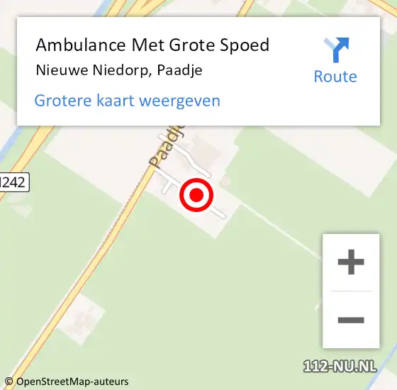 Locatie op kaart van de 112 melding: Ambulance Met Grote Spoed Naar Nieuwe Niedorp, Paadje op 31 augustus 2023 21:37