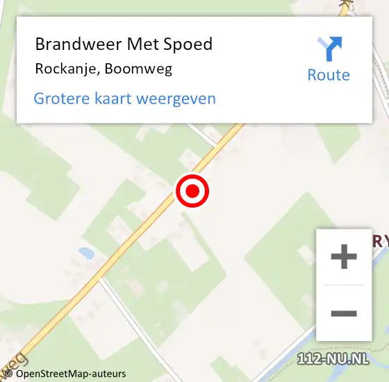 Locatie op kaart van de 112 melding: Brandweer Met Spoed Naar Rockanje, Boomweg op 31 augustus 2023 22:39