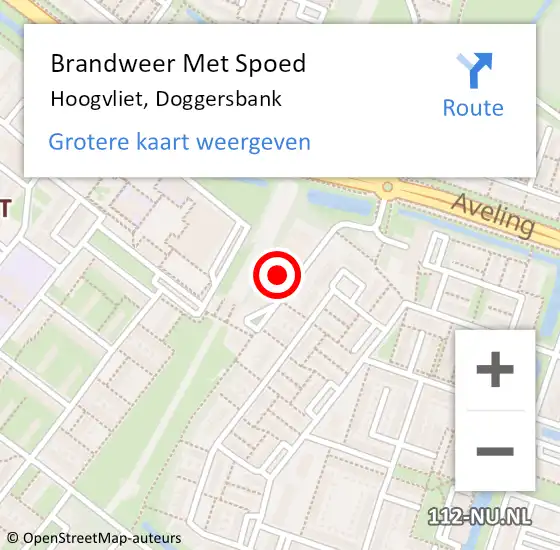 Locatie op kaart van de 112 melding: Brandweer Met Spoed Naar Hoogvliet, Doggersbank op 1 september 2023 09:13