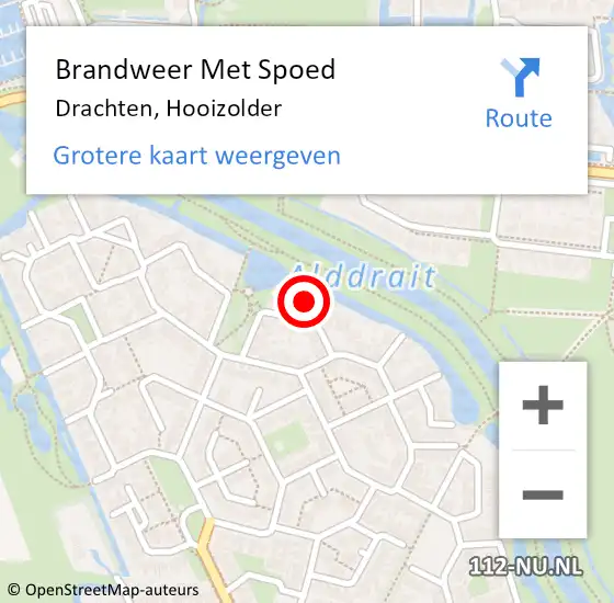 Locatie op kaart van de 112 melding: Brandweer Met Spoed Naar Drachten, Hooizolder op 1 september 2023 10:06