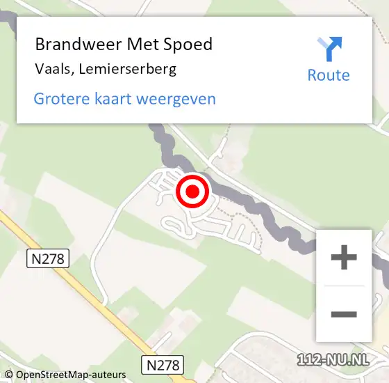 Locatie op kaart van de 112 melding: Brandweer Met Spoed Naar Vaals, Lemierserberg op 1 september 2023 12:31
