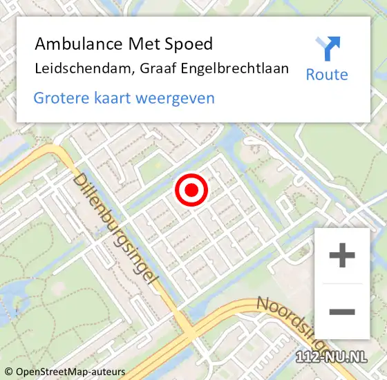 Locatie op kaart van de 112 melding: Ambulance Met Spoed Naar Leidschendam, Graaf Engelbrechtlaan op 1 september 2023 14:04