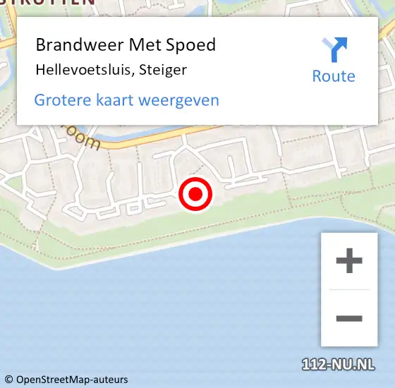 Locatie op kaart van de 112 melding: Brandweer Met Spoed Naar Hellevoetsluis, Steiger op 13 oktober 2013 18:36