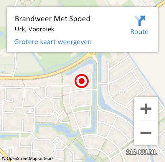 Locatie op kaart van de 112 melding: Brandweer Met Spoed Naar Urk, Voorpiek op 1 september 2023 19:36