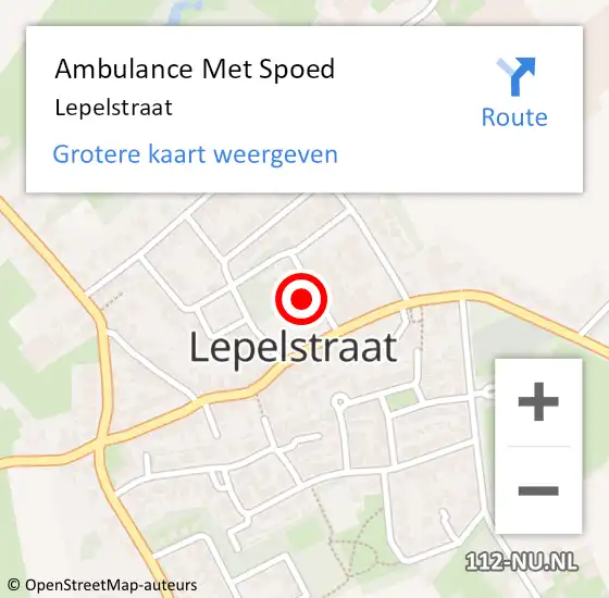 Locatie op kaart van de 112 melding: Ambulance Met Spoed Naar Lepelstraat op 2 september 2023 09:26