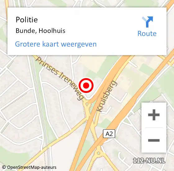 Locatie op kaart van de 112 melding: Politie Bunde, Hoolhuis op 2 september 2023 16:21
