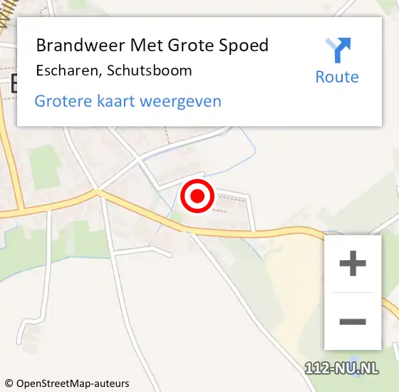 Locatie op kaart van de 112 melding: Brandweer Met Grote Spoed Naar Escharen, Schutsboom op 3 september 2023 11:17