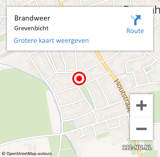 Locatie op kaart van de 112 melding: Brandweer Grevenbicht op 6 september 2014 21:18