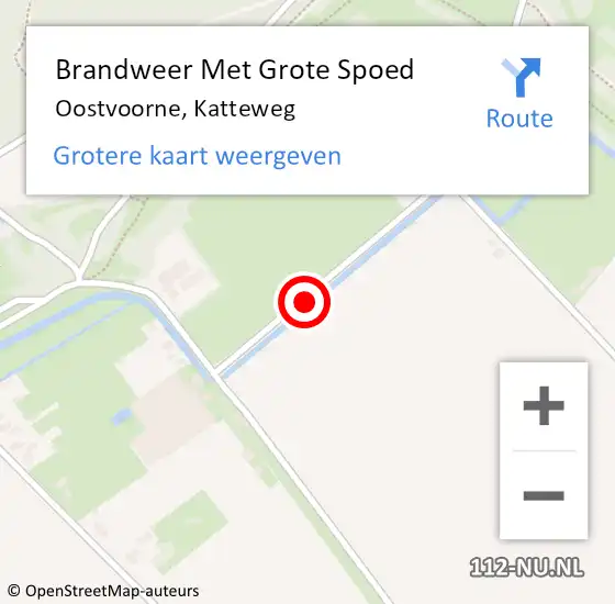 Locatie op kaart van de 112 melding: Brandweer Met Grote Spoed Naar Oostvoorne, Katteweg op 6 september 2014 22:01