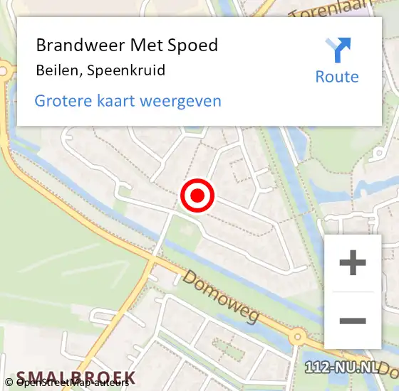 Locatie op kaart van de 112 melding: Brandweer Met Spoed Naar Beilen, Speenkruid op 4 september 2023 16:23