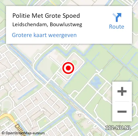 Locatie op kaart van de 112 melding: Politie Met Grote Spoed Naar Leidschendam, Bouwlustweg op 4 september 2023 18:23