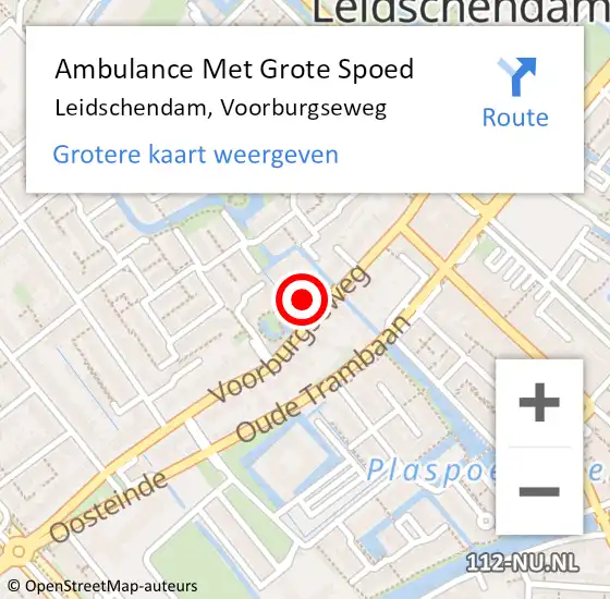 Locatie op kaart van de 112 melding: Ambulance Met Grote Spoed Naar Leidschendam, Voorburgseweg op 5 september 2023 07:42