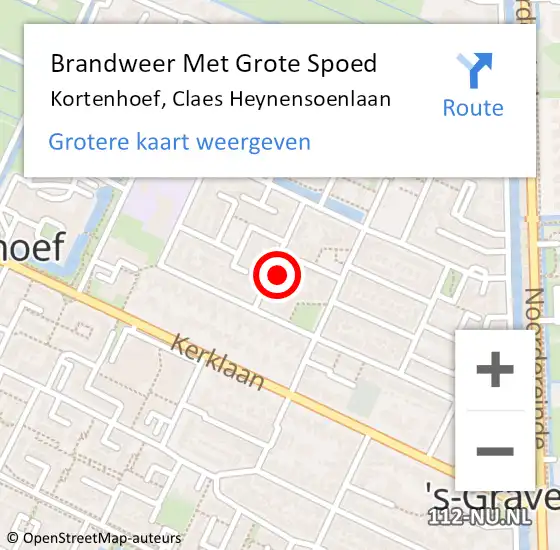 Locatie op kaart van de 112 melding: Brandweer Met Grote Spoed Naar Kortenhoef, Claes Heynensoenlaan op 5 september 2023 10:31