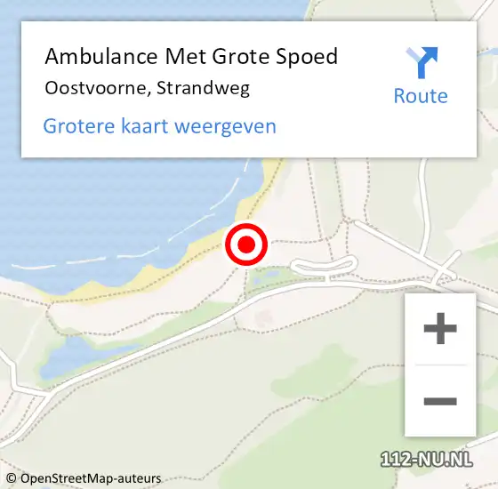 Locatie op kaart van de 112 melding: Ambulance Met Grote Spoed Naar Oostvoorne, Strandweg op 5 september 2023 14:28