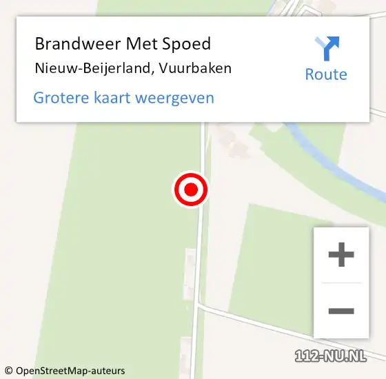 Locatie op kaart van de 112 melding: Brandweer Met Spoed Naar Nieuw-Beijerland, Vuurbaken op 5 september 2023 16:30