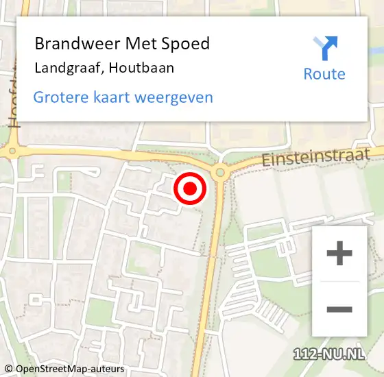 Locatie op kaart van de 112 melding: Brandweer Met Spoed Naar Landgraaf, Houtbaan op 5 september 2023 17:18