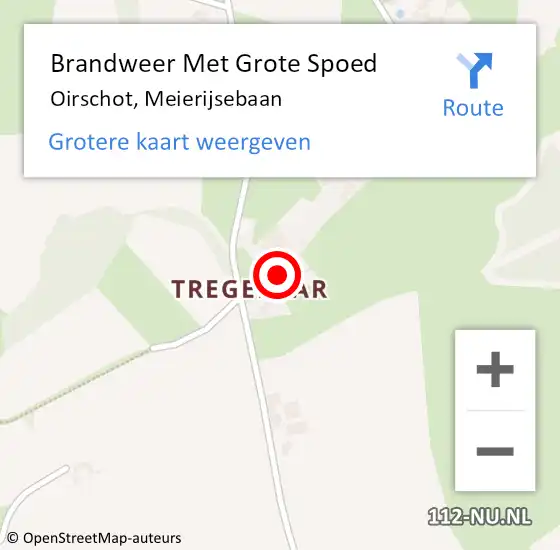 Locatie op kaart van de 112 melding: Brandweer Met Grote Spoed Naar Oirschot, Meierijsebaan op 5 september 2023 21:10