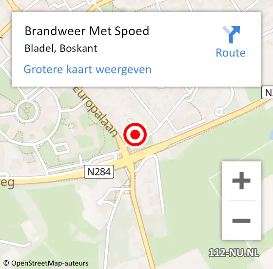 Locatie op kaart van de 112 melding: Brandweer Met Spoed Naar Bladel, Boskant op 6 september 2023 01:43