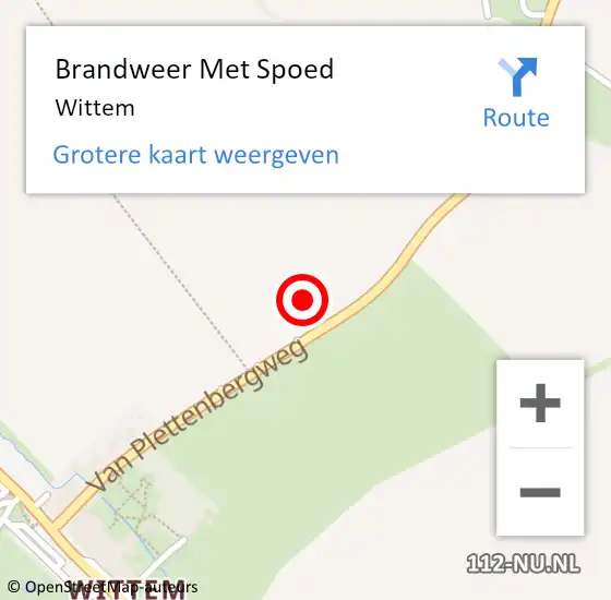 Locatie op kaart van de 112 melding: Brandweer Met Spoed Naar Wittem op 6 september 2023 13:08