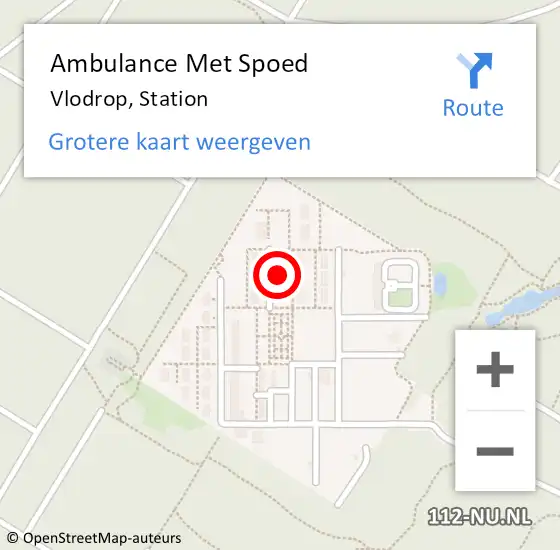 Locatie op kaart van de 112 melding: Ambulance Met Spoed Naar Vlodrop, Station op 6 september 2023 13:54