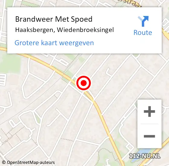 Locatie op kaart van de 112 melding: Brandweer Met Spoed Naar Haaksbergen, Wiedenbroeksingel op 6 september 2023 14:30