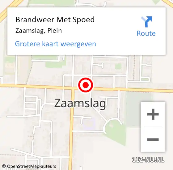 Locatie op kaart van de 112 melding: Brandweer Met Spoed Naar Zaamslag, Plein op 6 september 2023 16:58