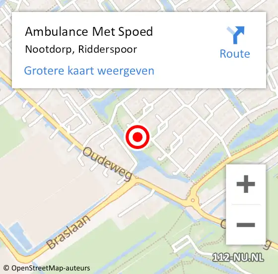 Locatie op kaart van de 112 melding: Ambulance Met Spoed Naar Nootdorp, Ridderspoor op 6 september 2023 17:00