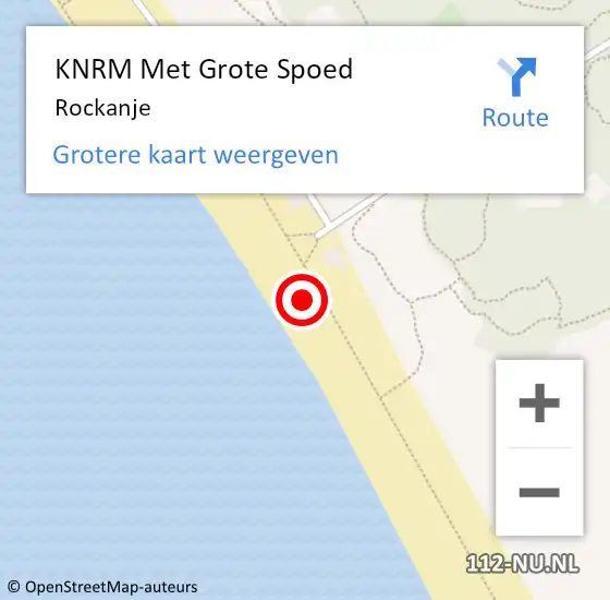 Locatie op kaart van de 112 melding: KNRM Met Grote Spoed Naar Rockanje op 6 september 2023 17:51