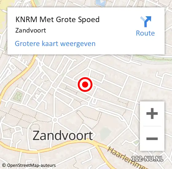 Locatie op kaart van de 112 melding: KNRM Met Grote Spoed Naar Zandvoort op 6 september 2023 19:22