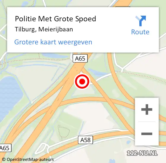 Locatie op kaart van de 112 melding: Politie Met Grote Spoed Naar Tilburg, Meierijbaan op 6 september 2023 21:16