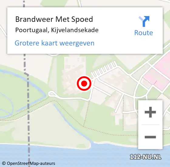 Locatie op kaart van de 112 melding: Brandweer Met Spoed Naar Poortugaal, Kijvelandsekade op 6 september 2023 23:57