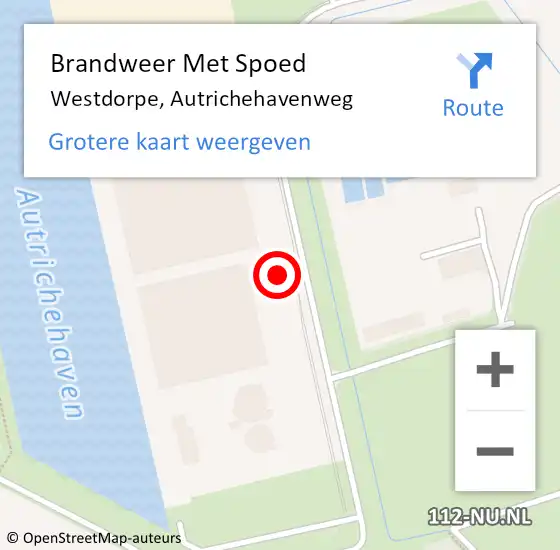 Locatie op kaart van de 112 melding: Brandweer Met Spoed Naar Westdorpe, Autrichehavenweg op 7 september 2023 11:37