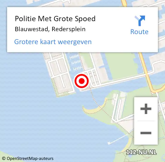 Locatie op kaart van de 112 melding: Politie Met Grote Spoed Naar Blauwestad, Redersplein op 7 september 2023 13:31