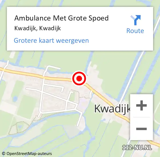 Locatie op kaart van de 112 melding: Ambulance Met Grote Spoed Naar Kwadijk, Kwadijk op 7 september 2023 15:39