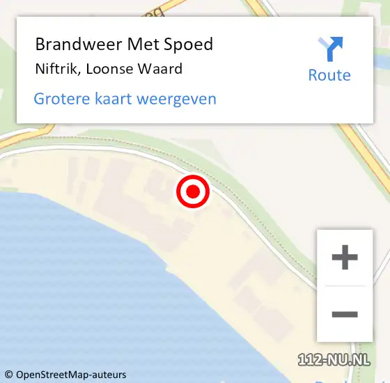 Locatie op kaart van de 112 melding: Brandweer Met Spoed Naar Niftrik, Loonse Waard op 8 september 2023 13:47
