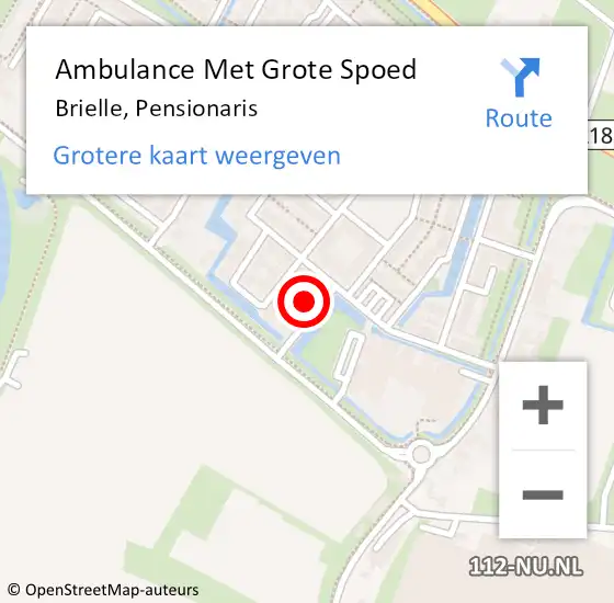 Locatie op kaart van de 112 melding: Ambulance Met Grote Spoed Naar Brielle, Pensionaris op 8 september 2023 14:37