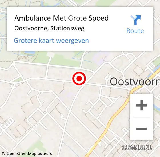 Locatie op kaart van de 112 melding: Ambulance Met Grote Spoed Naar Oostvoorne, Stationsweg op 8 september 2023 15:51